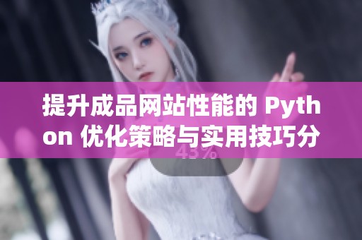 提升成品网站性能的 Python 优化策略与实用技巧分享
