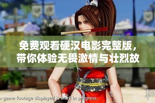 免费观看硬汉电影完整版，带你体验无畏激情与壮烈故事