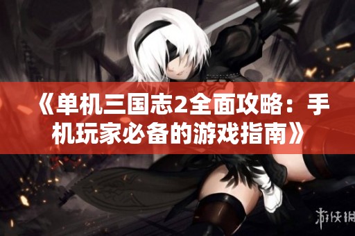 《单机三国志2全面攻略：手机玩家必备的游戏指南》