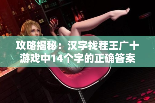 攻略揭秘：汉字找茬王广十游戏中14个字的正确答案解析