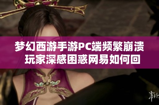 梦幻西游手游PC端频繁崩溃  玩家深感困惑网易如何回应