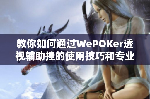 教你如何通过WePOKer透视辅助挂的使用技巧和专业分析