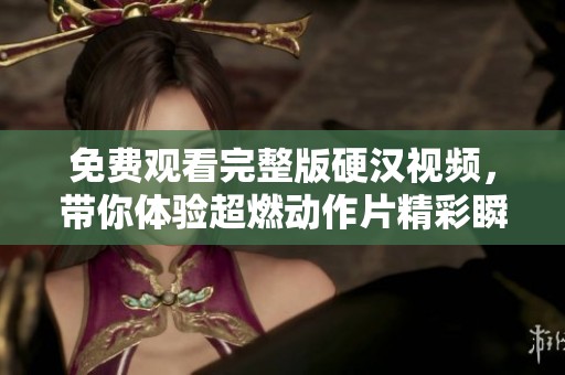免费观看完整版硬汉视频，带你体验超燃动作片精彩瞬间