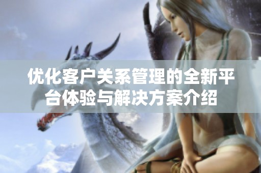 优化客户关系管理的全新平台体验与解决方案介绍