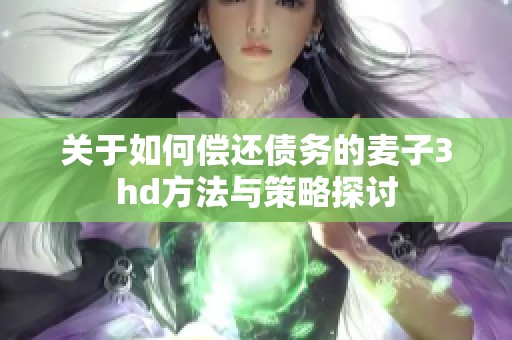 关于如何偿还债务的麦子3hd方法与策略探讨