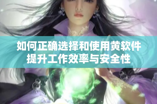 如何正确选择和使用黄软件提升工作效率与安全性
