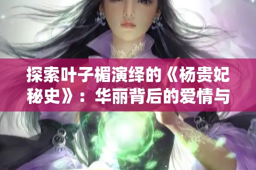 探索叶子楣演绎的《杨贵妃秘史》：华丽背后的爱情与政治纠葛