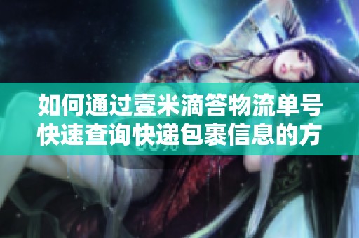 如何通过壹米滴答物流单号快速查询快递包裹信息的方法介绍