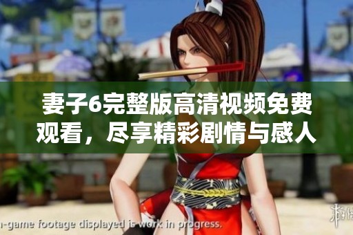 妻子6完整版高清视频免费观看，尽享精彩剧情与感人故事