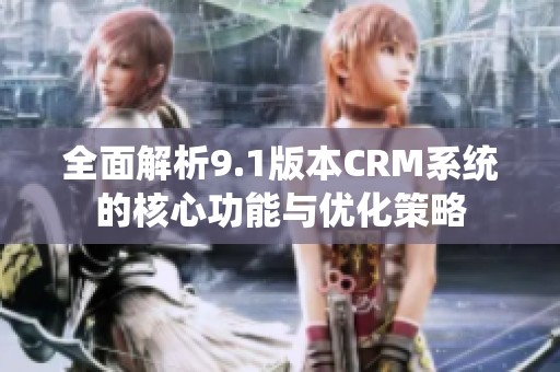 全面解析9.1版本CRM系统的核心功能与优化策略